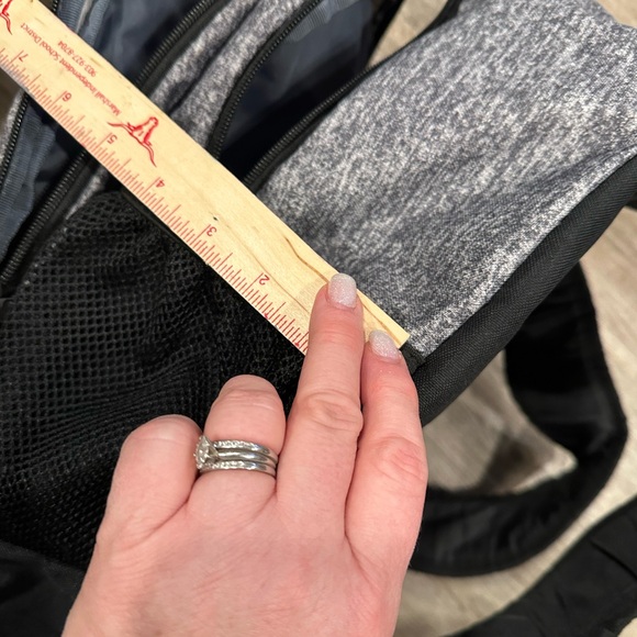 Adidas Heather Gray and Black Backpack with Red Accents - Picture 2 of 4